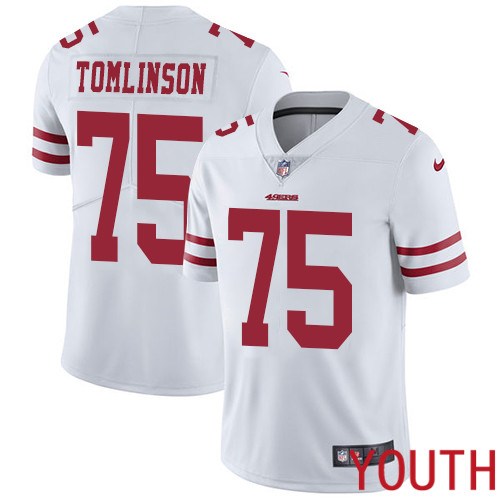 San Francisco 49ers Limited White Youth Laken Tomlinson Road NFL Jersey #75 Vapor Untouchable